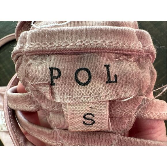 POL Pink and White Bralette Size Small - Picture 3 of 3